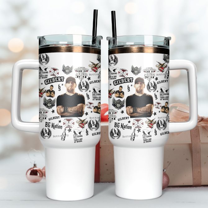 Brantley Gilbert Music Custom Stanley Quencher 40Oz Stainless Steel Tumbler With Handle - Image 3
