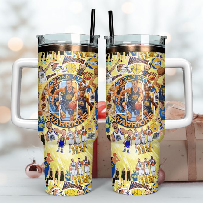Golden State Warriors Basketball Nba Sport Custom Stanley Quencher 40Oz Stainless Steel Tumbler - Image 3