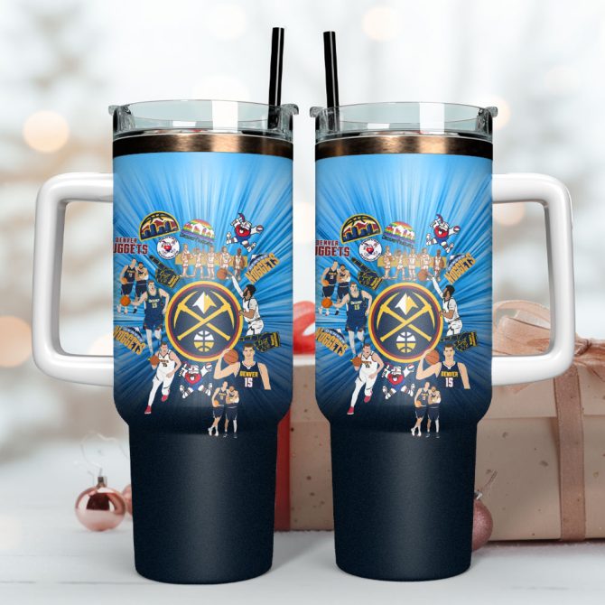 Denver Nuggets Basketball Nba Sport Custom Stanley Quencher 40Oz Stainless Steel Tumbler - Image 3