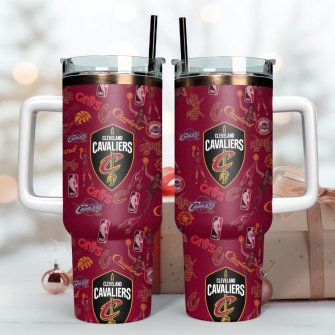Cleveland Cavaliers Basketball Nba Sport Custom Stanley Quencher 40Oz Stainless Steel Tumbler - Image 3