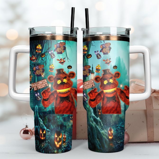 Five Nights At Freddy’S Game Custom Stanley Quencher 40Oz Stainless Steel Tumbler - Image 3