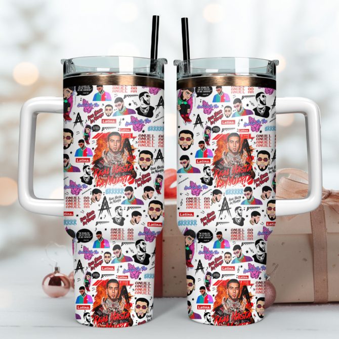 Anuel Aa Music Custom Stanley Quencher 40Oz Stainless Steel Tumbler - Image 3