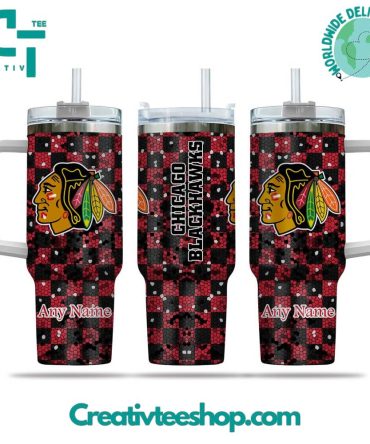 Chicago Blackhawks Nhl Custom Stanley Quencher 40Oz Stainless Steel Tumbler With Handle