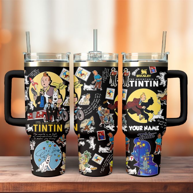 The Adventure Of Tintin Movies Custom Stanley Quencher 40Oz Stainless Steel Tumbler With Handle - Image 12