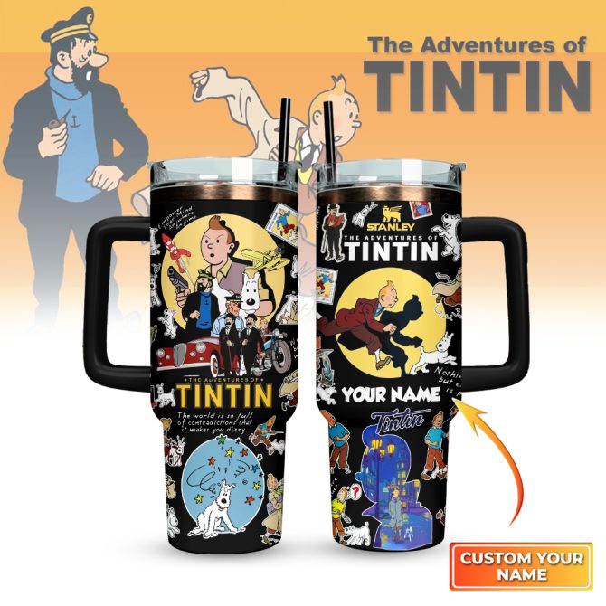 The Adventure Of Tintin Movies Custom Stanley Quencher 40Oz Stainless Steel Tumbler With Handle - Image 16