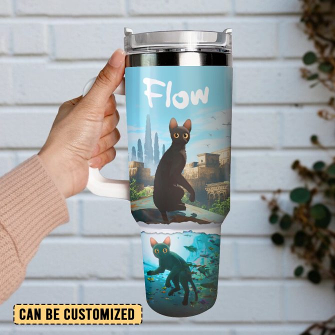 Flow Oscar 2024 Movies Custom Stanley Quencher 40Oz Stainless Steel Tumbler With Handle - Image 2