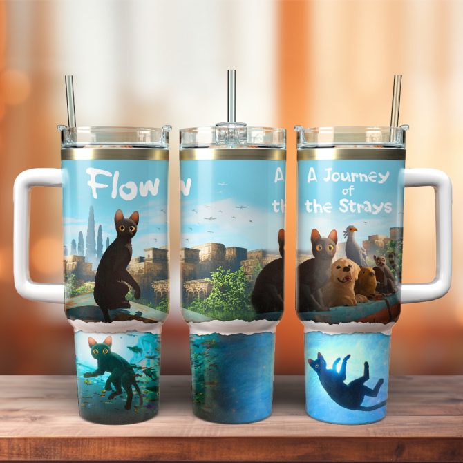 Flow Oscar 2024 Movies Custom Stanley Quencher 40Oz Stainless Steel Tumbler With Handle