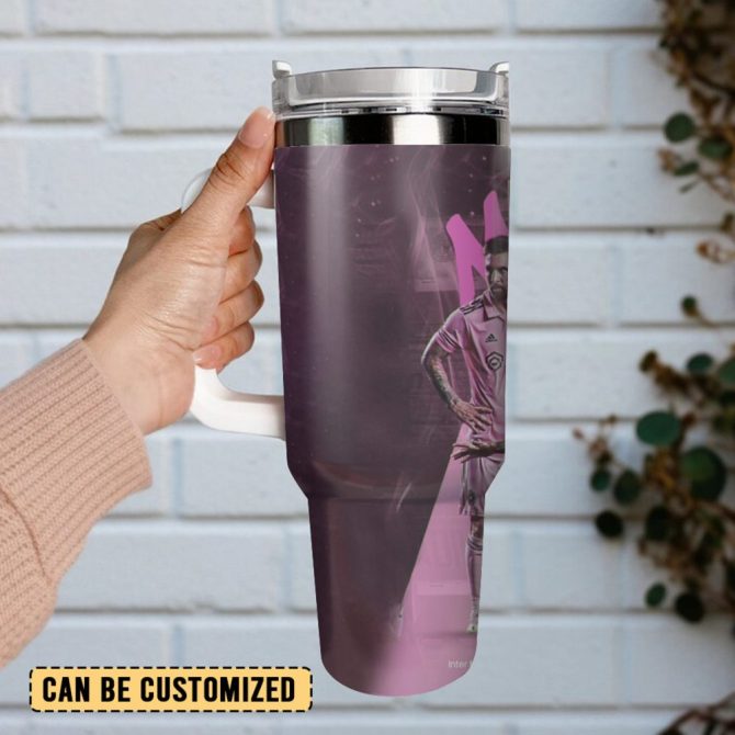 Lionel Messi Sports Custom Stanley Quencher 40Oz Stainless Steel Tumbler With Handle - Image 4