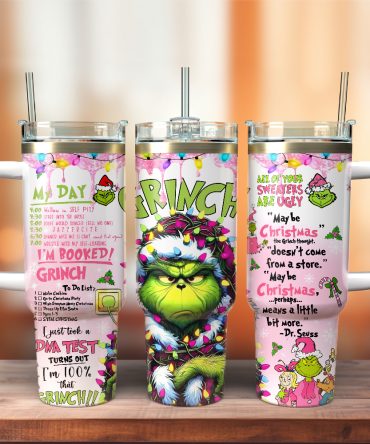 The Grinch Movies Christmas Custom Stanley Quencher 40Oz Stainless Steel Tumbler With Handle