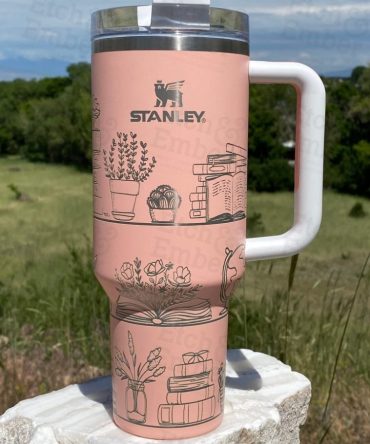 A Book A Day Custom Stanley Quencher 40Oz Stainless Steel Tumbler