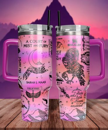 A Court Of Mist And Fury Book Custom Stanley Quencher 40Oz Stainless Steel Tumbler With Handle
