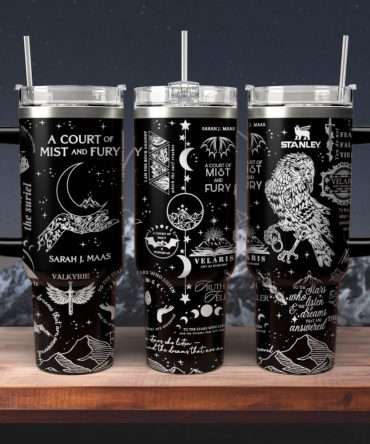 A Court Of Mist And Fury Book Custom Stanley Quencher 40Oz Stainless Steel Tumbler With Handle