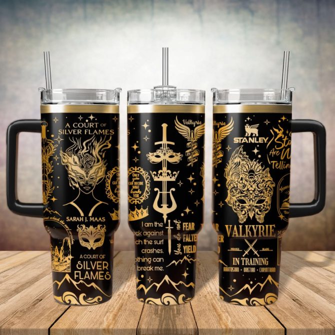 A Court Of Silver Flames Book Custom Stanley Quencher 40Oz Stainless Steel Tumbler With Handle