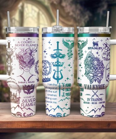 A Court Of Silver Flames Book Custom Stanley Quencher 40Oz Stainless Steel Tumbler With Handle