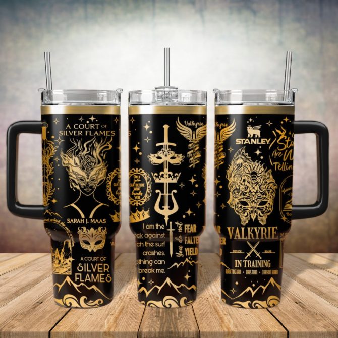 A Court Of Silver Flames Book Custom Stanley Quencher 40Oz Stainless Steel Tumbler With Handle