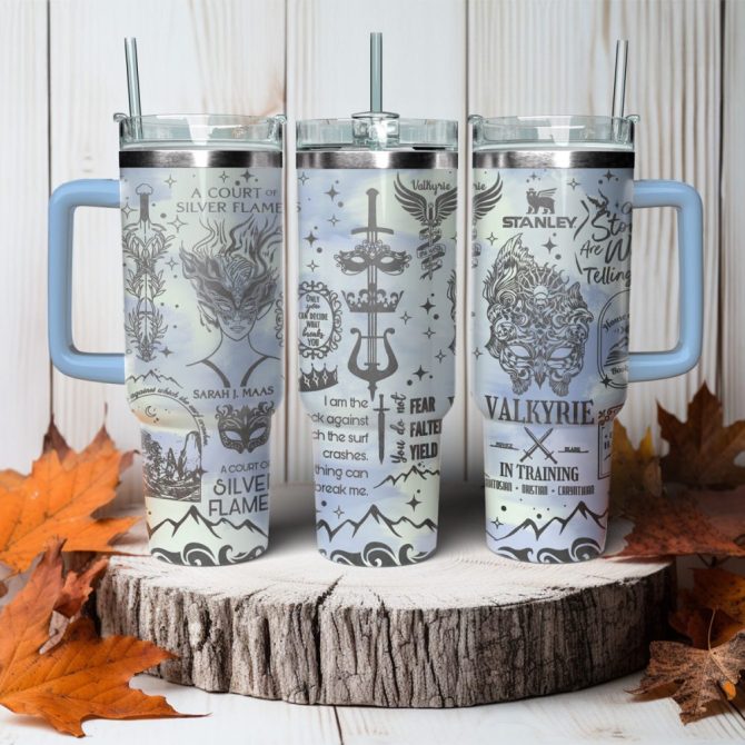 A Court Of Silver Flames Book Custom Stanley Quencher 40Oz Stainless Steel Tumbler With Handle