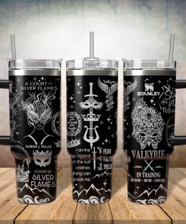 A Court Of Silver Flames Book Custom Stanley Quencher 40Oz Stainless Steel Tumbler With Handle