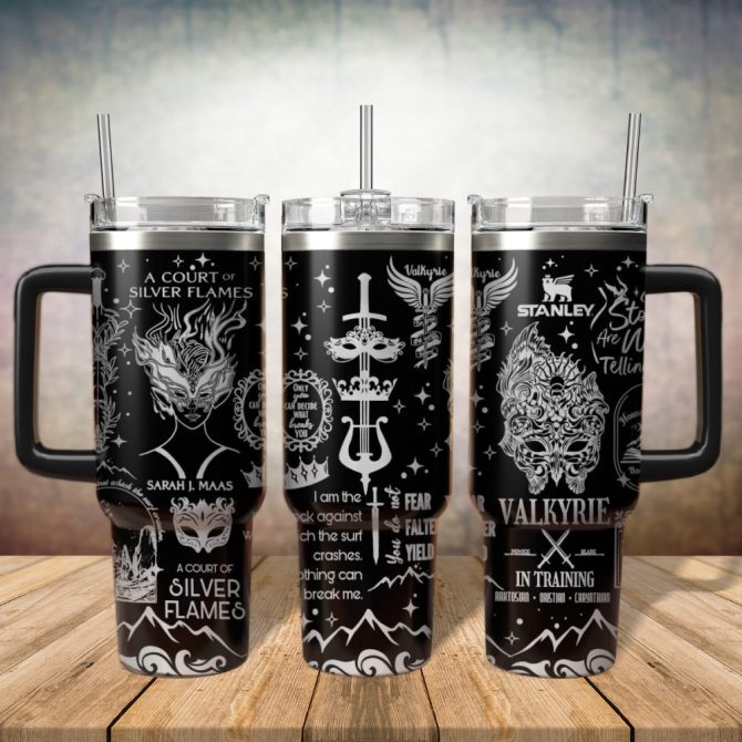 A Court Of Silver Flames Book Custom Stanley Quencher 40Oz Stainless Steel Tumbler With Handle