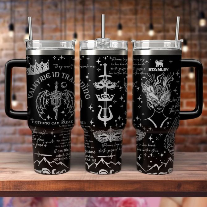 A Court Of Silver Flames Book Custom Stanley Quencher 40Oz Stainless Steel Tumbler With Handle