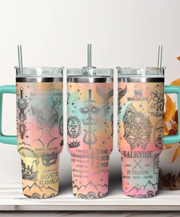 A Court Of Silver Flames Book Custom Stanley Quencher 40Oz Stainless Steel Tumbler With Handle