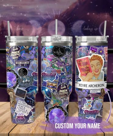A Court Of Thorns And Roses Book Custom Stanley Quencher 40Oz Stainless Steel Tumbler With Handle