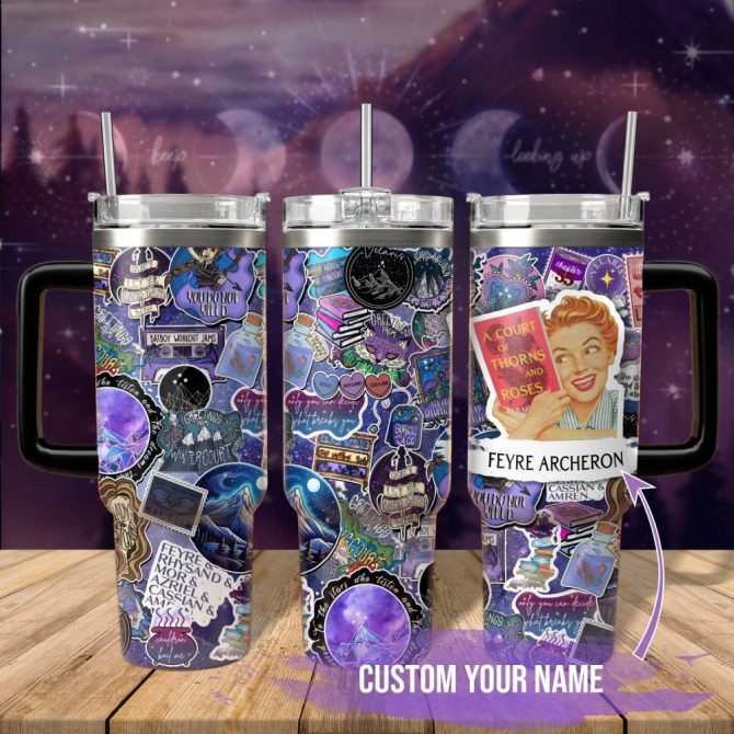 A Court Of Thorns And Roses Book Custom Stanley Quencher 40Oz Stainless Steel Tumbler With Handle