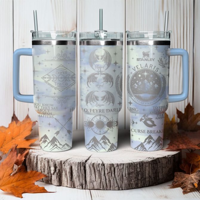 A Court Of Thorns And Roses Book Custom Stanley Quencher 40Oz Stainless Steel Tumbler With Handle
