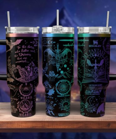 A Court Of Thorns And Roses Book Custom Stanley Quencher 40Oz Stainless Steel Tumbler With Handle