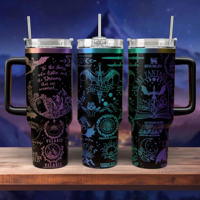 A Court Of Thorns And Roses Book Custom Stanley Quencher 40Oz Stainless Steel Tumbler With Handle