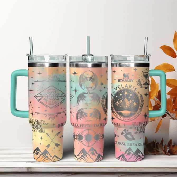 A Court Of Thorns And Roses Book Custom Stanley Quencher 40Oz Stainless Steel Tumbler With Handle