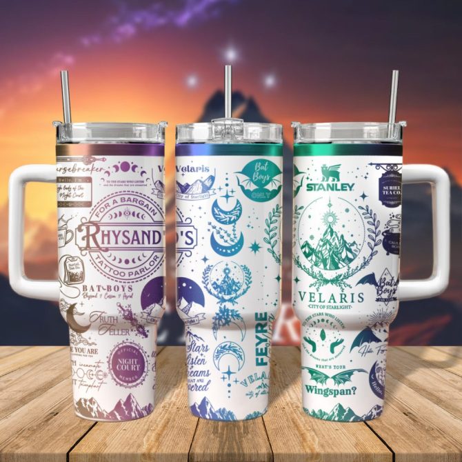 A Court Of Thorns And Roses Book Custom Stanley Quencher 40Oz Stainless Steel Tumbler With Handle