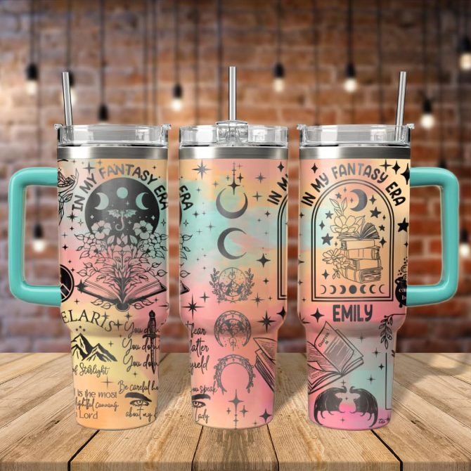 A Court Of Thorns And Roses Book Custom Stanley Quencher 40Oz Stainless Steel Tumbler With Handle