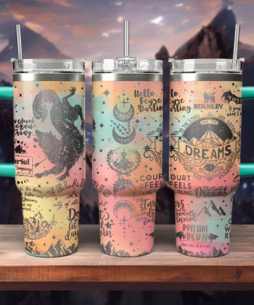 A Court Of Thorns And Roses Book Custom Stanley Quencher 40Oz Stainless Steel Tumbler With Handle