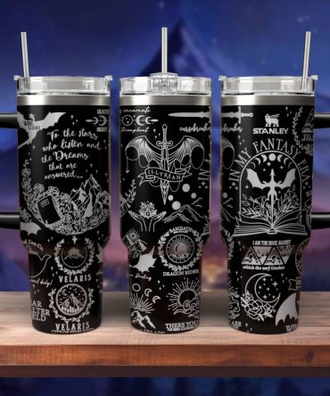 A Court Of Thorns And Roses Book Custom Stanley Quencher 40Oz Stainless Steel Tumbler With Handle
