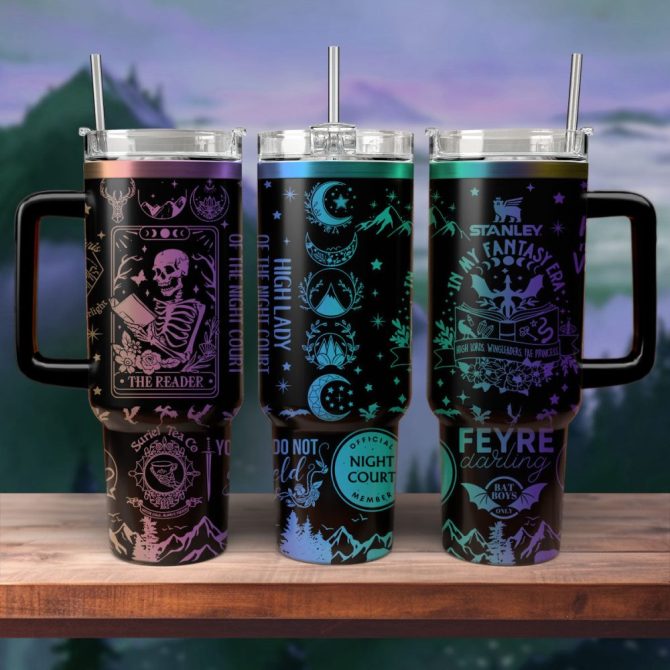 A Court Of Thorns And Roses Book Custom Stanley Quencher 40Oz Stainless Steel Tumbler With Handle
