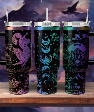 A Court Of Thorns And Roses Book Custom Stanley Quencher 40Oz Stainless Steel Tumbler With Handle