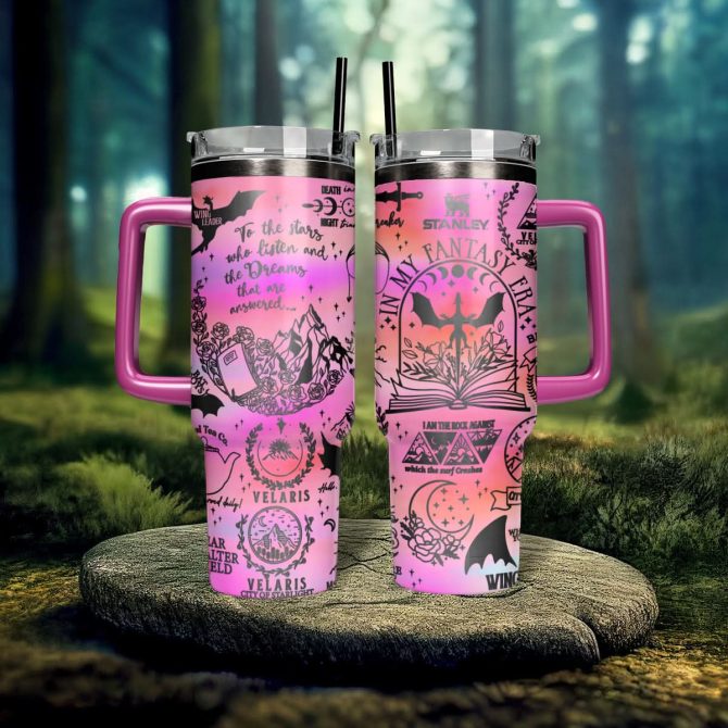 A Court Of Thorns And Roses Book Custom Stanley Quencher 40Oz Stainless Steel Tumbler With Handle