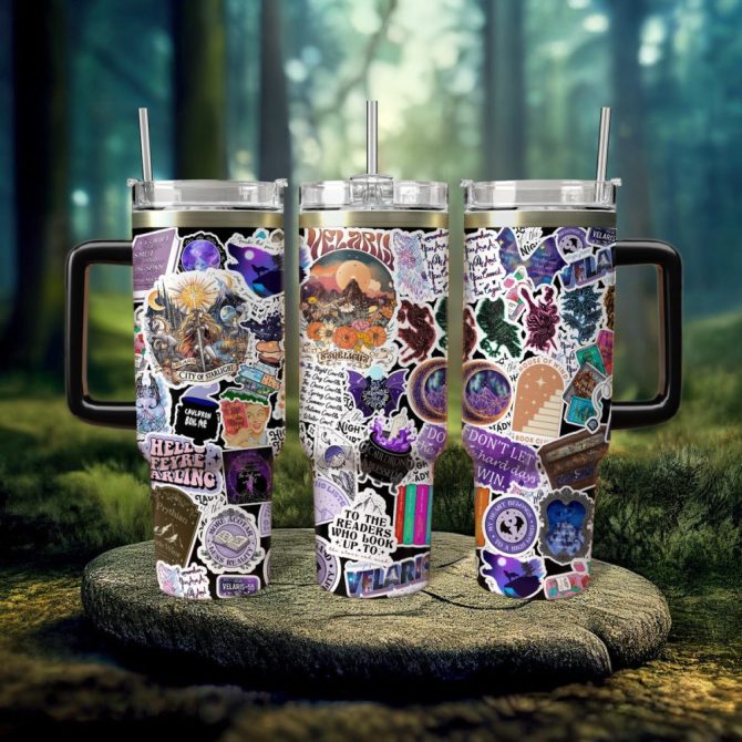 A Court Of Thorns And Roses Book Custom Stanley Quencher 40Oz Stainless Steel Tumbler With Handle - Image 6
