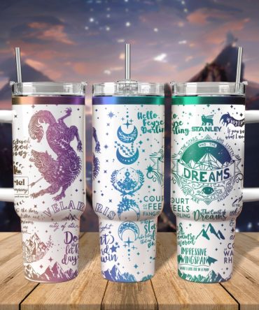 A Court Of Thorns And Roses Book Custom Stanley Quencher 40Oz Stainless Steel Tumbler With Handle