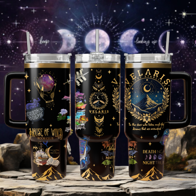 A Court Of Thorns And Roses Book Custom Stanley Quencher 40Oz Stainless Steel Tumbler With Handle