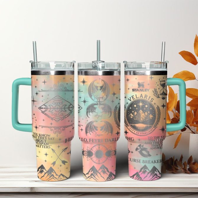 A Court Of Thorns And Roses Book Custom Stanley Quencher 40Oz Stainless Steel Tumbler With Handle