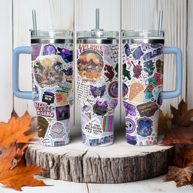 A Court Of Thorns And Roses Book Custom Stanley Quencher 40Oz Stainless Steel Tumbler With Handle - Image 3