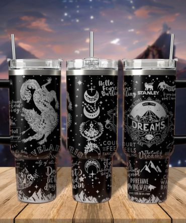 A Court Of Thorns And Roses Book Custom Stanley Quencher 40Oz Stainless Steel Tumbler With Handle