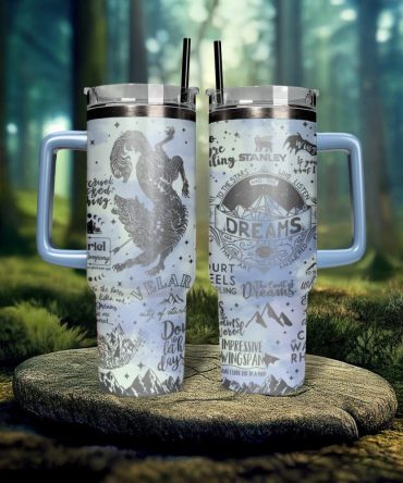 A Court Of Thorns And Roses Book Custom Stanley Quencher 40Oz Stainless Steel Tumbler With Handle