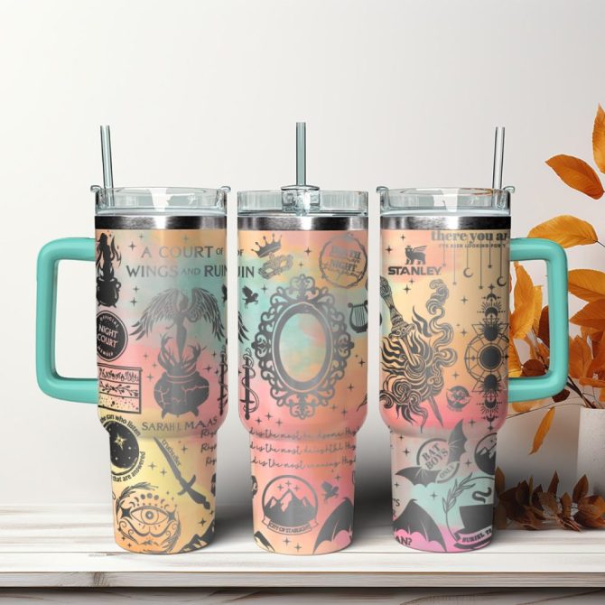 A Court Of Wings And Ruin Book Custom Stanley Quencher 40Oz Stainless Steel Tumbler With Handle