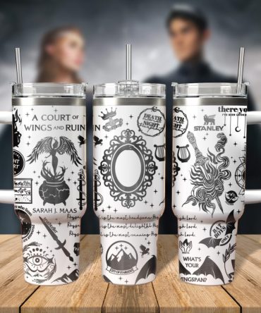 A Court Of Wings And Ruin Book Custom Stanley Quencher 40Oz Stainless Steel Tumbler With Handle