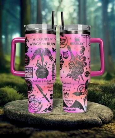 A Court Of Wings And Ruin Book Custom Stanley Quencher 40Oz Stainless Steel Tumbler With Handle
