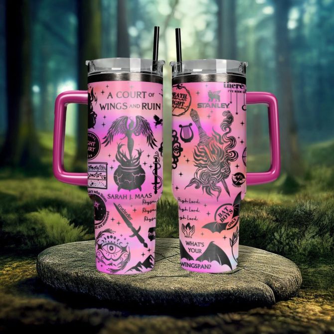 A Court Of Wings And Ruin Book Custom Stanley Quencher 40Oz Stainless Steel Tumbler With Handle