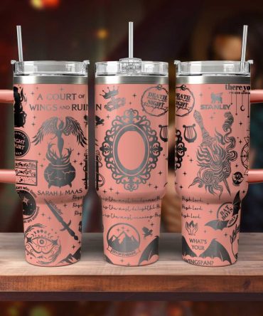A Court Of Wings And Ruin Book Custom Stanley Quencher 40Oz Stainless Steel Tumbler With Handle