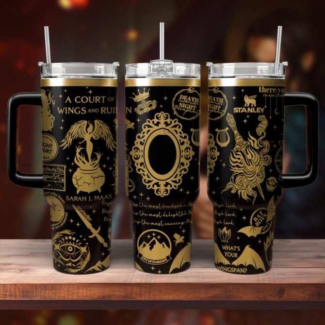 A Court Of Wings And Ruin Book Custom Stanley Quencher 40Oz Stainless Steel Tumbler With Handle